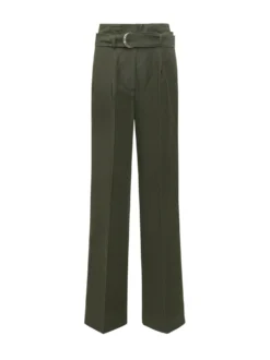 Wide Leg Belted Trousers