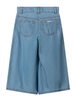 Wide Leg Denim Trousers