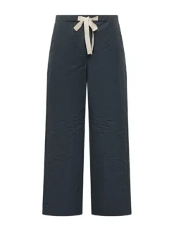 Wide-Leg Drawstring Trousers