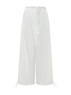 Wide Leg Drawstring Trousers