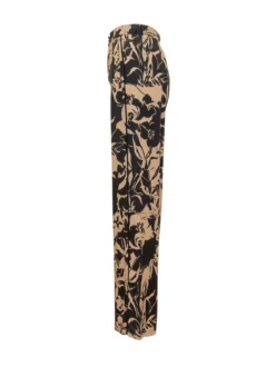 Wide leg floral trousers