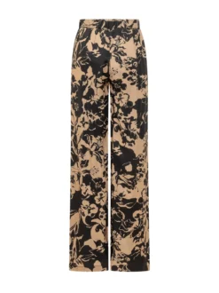Wide leg floral trousers