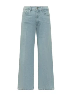 Wide Leg Jeans with Five Pockets
