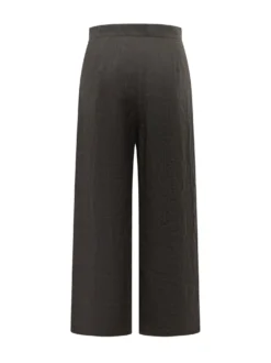 Wide Leg Long Trousers with Structured Waist