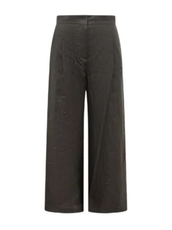 Wide Leg Long Trousers with Structured Waist