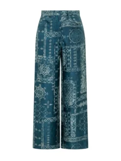 Wide Leg Pants with Geometric Print