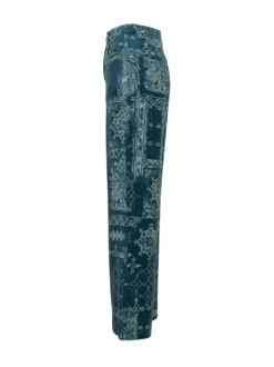 Wide Leg Pants with Geometric Print