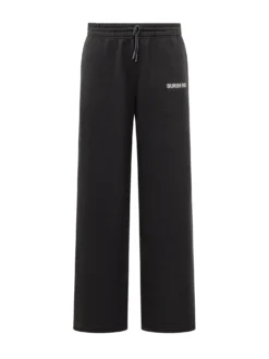Wide-Leg Pants with Logo Embroidery