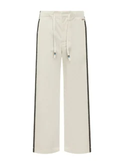 Wide Leg Trousers with Side Stripes