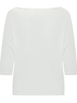 Wide Neck Top with Three Quarter Sleeves