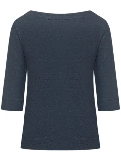 Wide Neck Top with Three Quarter Sleeves
