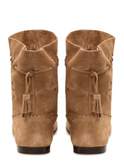 Woosta Ankle Boot with Perforations and Tassels