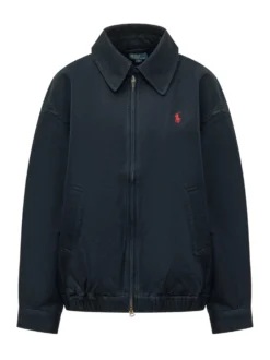 Woven Bomber Jacket with Zip