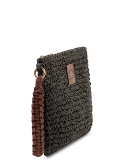 Woven Clutch with Wrist Strap