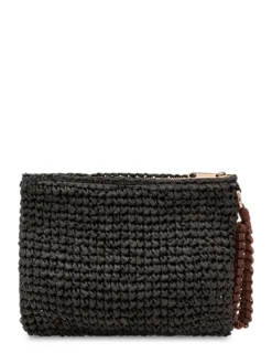 Woven Clutch with Wrist Strap