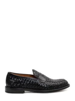 Woven Penny Loafers with Front Strap Adler