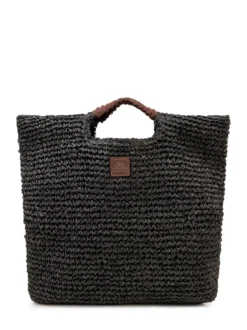 Woven Tote Bag with Integrated Handles