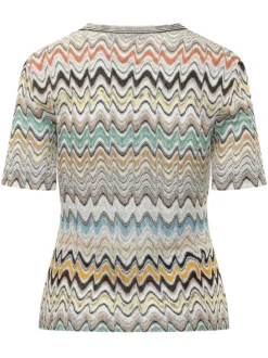 Zig Zag V Neck Top
