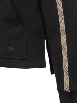 Zip Up Hoodie with Check Detail