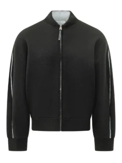Zip-Up Sweatshirt With High Neck